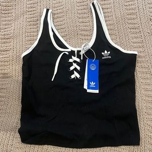 Brand new adidas laced tank top with tags